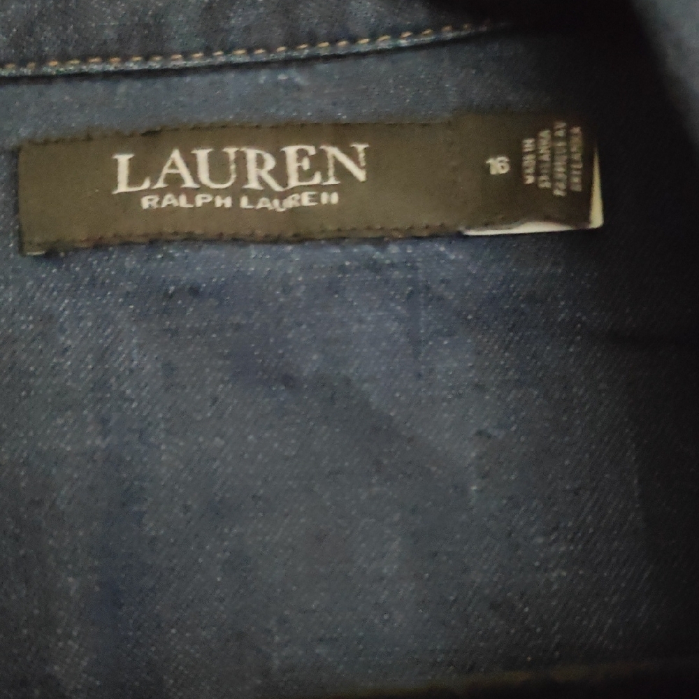 Ralph Lauren Dark Blue Denim Trench Dress - Picture 3 of 6